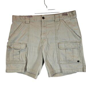 Denali Mens 38 Cargo Shorts Tan gopcore outdoor work vacation casual Rugged